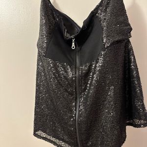 Bustier top with sequins